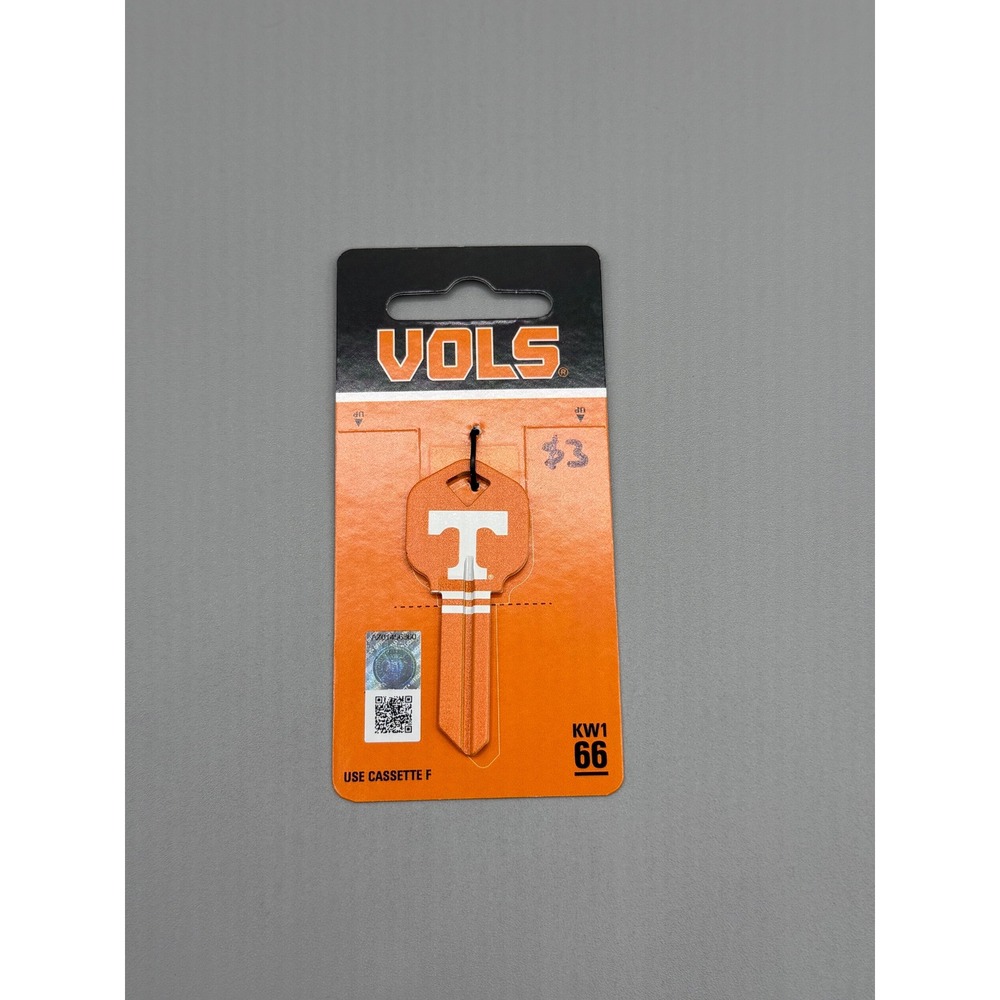 University of Tennessee Vols Fanatix KW1  Key Uncut Orange Power T Logo NEW